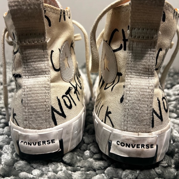 Converse Kids Sneakers in Cream and Orange - Picture 2 of 5